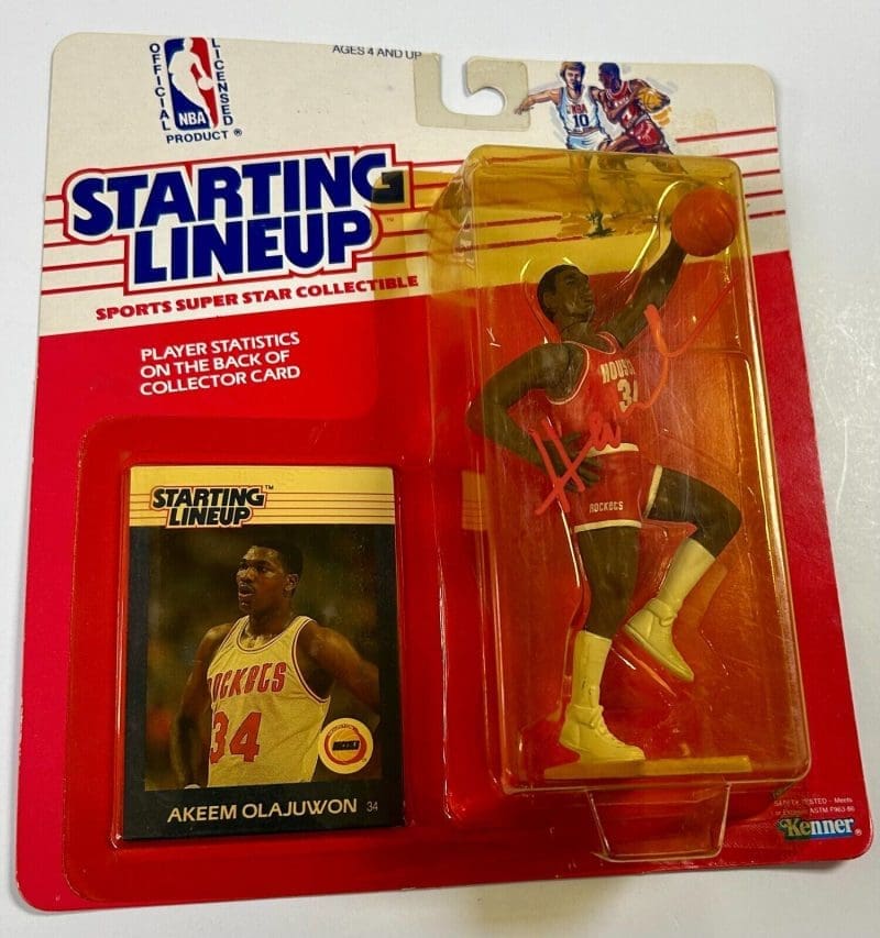 Hakeem Olajuwon Signed Autographed Rockets Starting Lineup  Beckett 1W186621 - Image 2