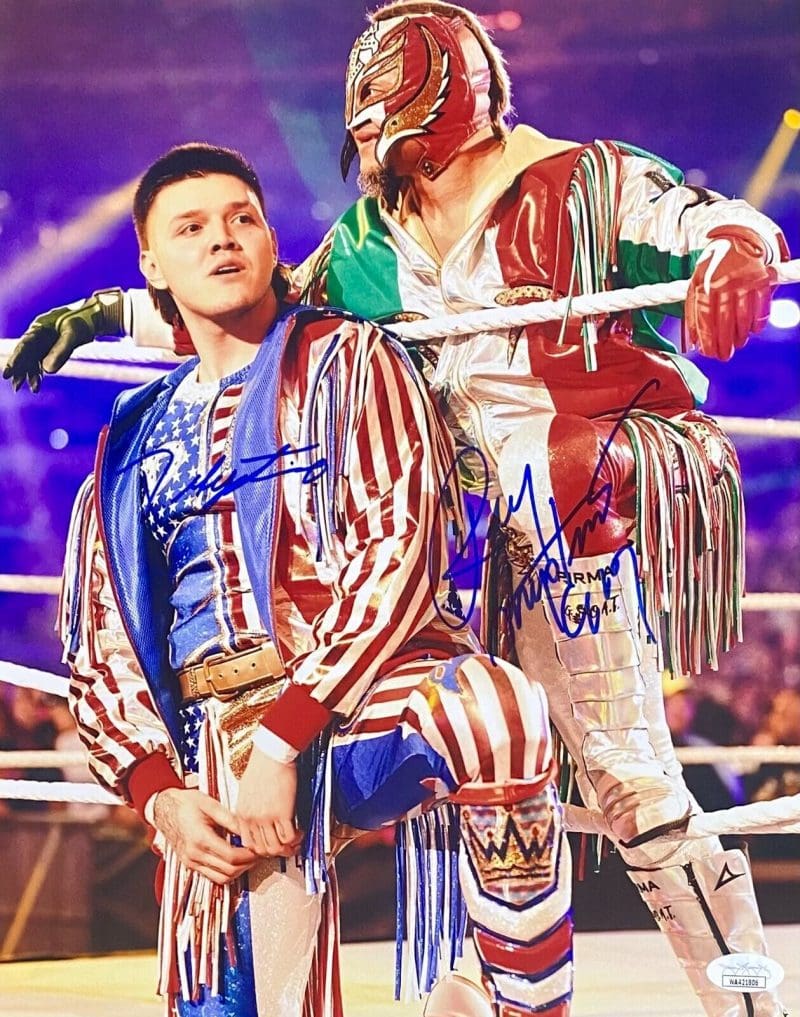 Rey Mysterio Dominik Mysterio Signed 11x14 Photo JSA Authenticated  #1