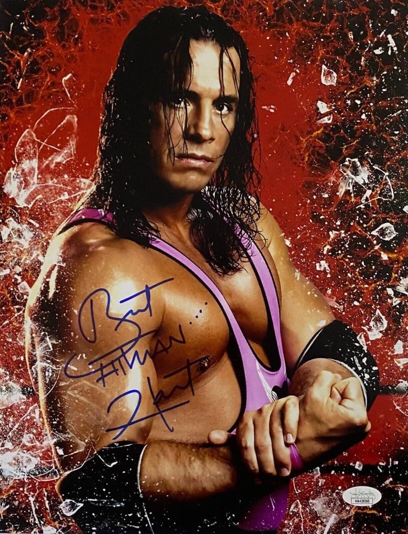 Bret Hart Signed Autographed 11x14 Photo JSA Authenticated #3