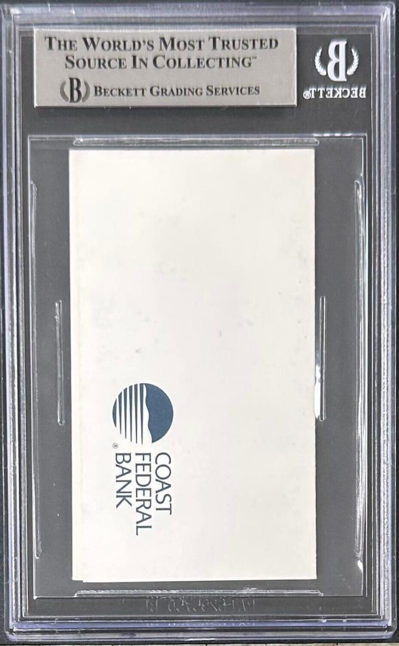 John Wooden Signed Autographed Business Card Beckett 16092046 - Image 2