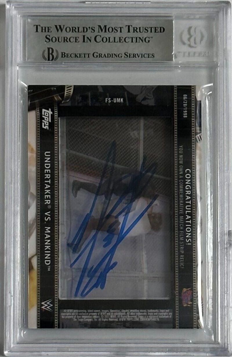 Undertaker Signed 2021 Topps Match Film Strip Relics FSUMK BAS 14609877 #172/299 - Image 2