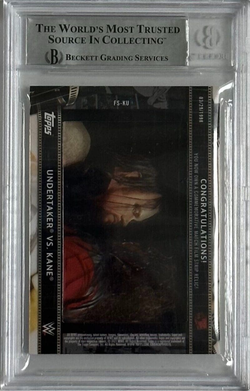 Undertaker Signed 2021 Topps MFD Match Film Strip Relics FSKU Beckett 15679845 - Image 2