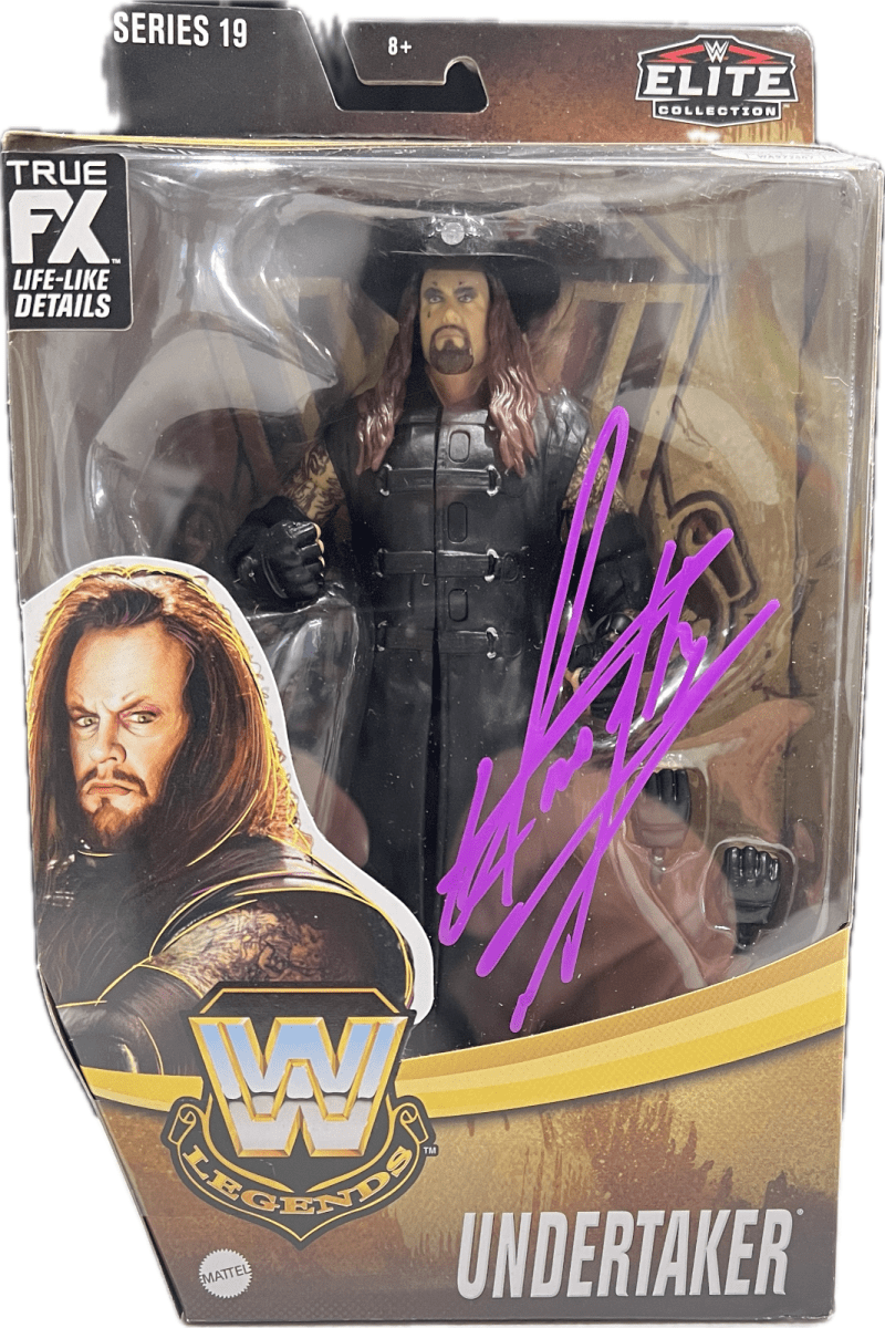Undertaker Signed Autographed WWE Legends Elite Action Figure Series 93 JSA