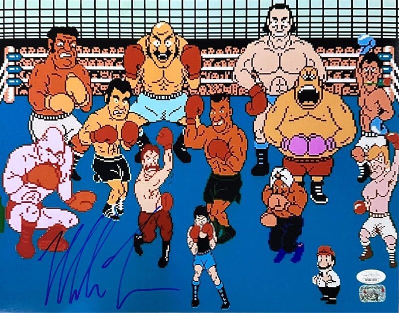 Mike Tyson Signed Autographed 11x14 Photo JSA & Mike Tyson Authentic PO #3 Blue
