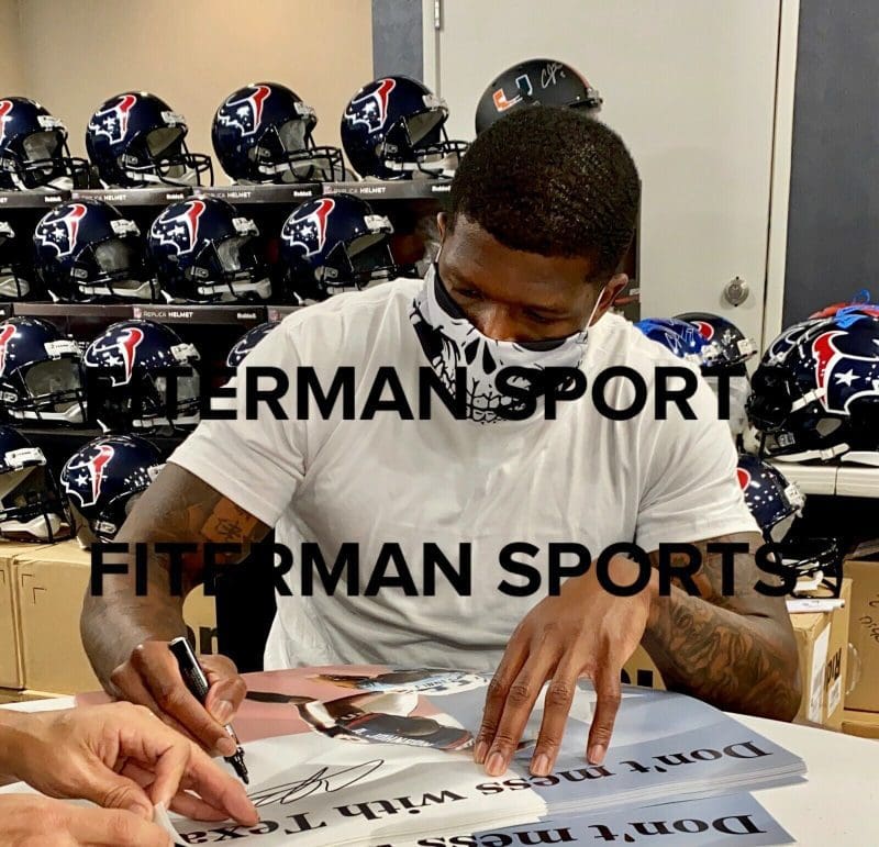 Andre Johnson Signed Autographed 16x20 Photo JSA Houston Texans Flag 3 Blue - Image 2