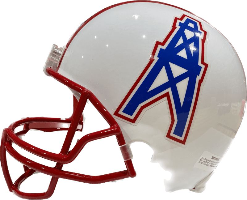 Earl Campbell Handprint Full Size Houston Oilers Helmet Signed JSA Authentic - Image 2