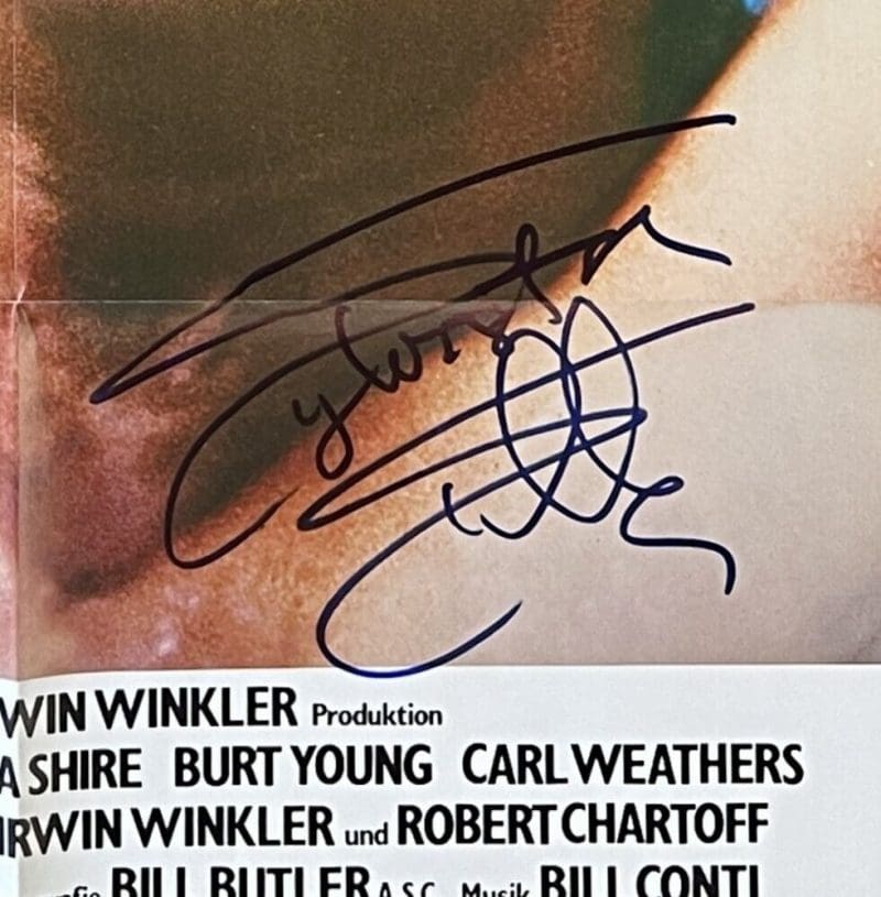 Sylvester Stallone Signed Rocky II German Movie 23x33 Poster BAS AC29750 - Image 2