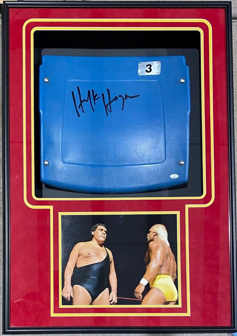 HULK HOGAN Signed Silverdome Seat Back Framed Shadowbox JSA