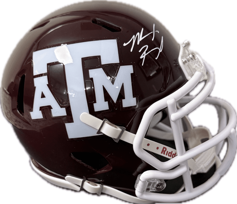 Marcel Reed Signed Maroon A&M Speed Mini Helmet JSA Authenticated