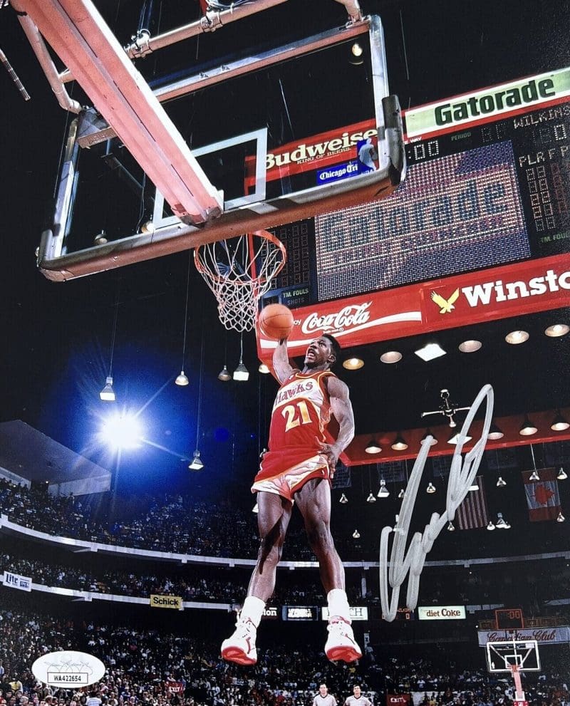 Dominique Wilkins Signed Autographed 8x10 Photo JSA Authentication 2