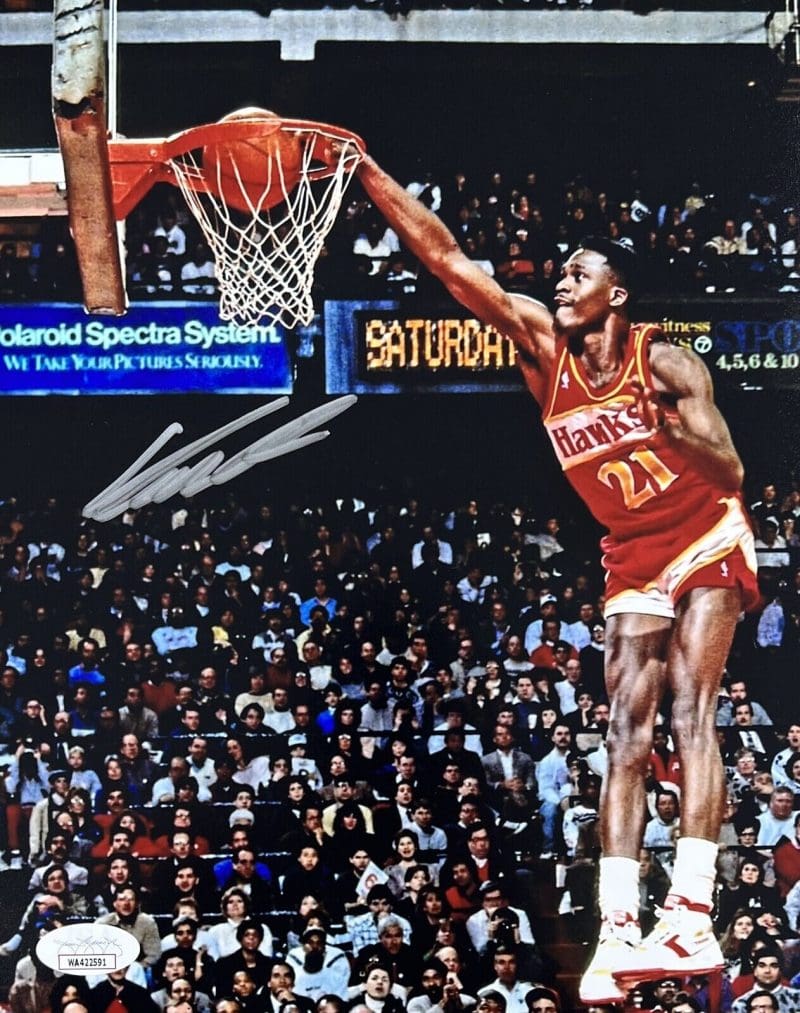 Dominique Wilkins Signed Autographed 8x10 Photo JSA Authentication 3