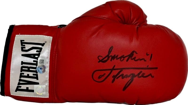 Joe Frazier Signed Autographed Red Right Hand Boxing Glove Beckett