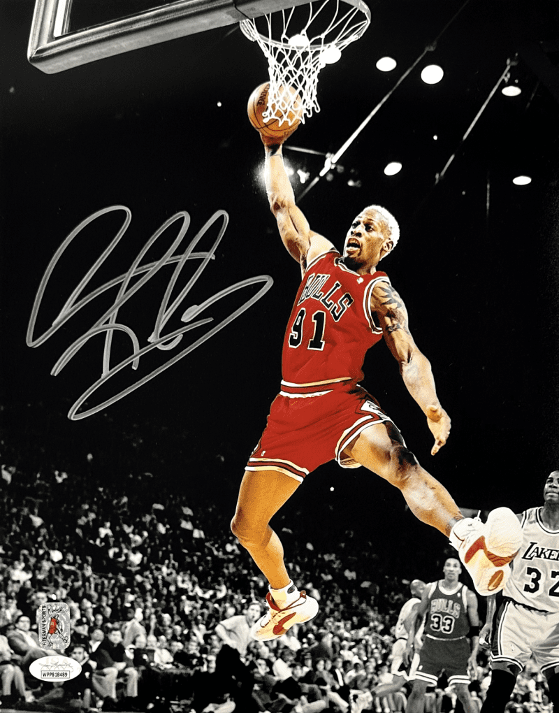 Dennis Rodman Signed Autographed 11x14 Photo JSA Authentic Chicago Bulls 6