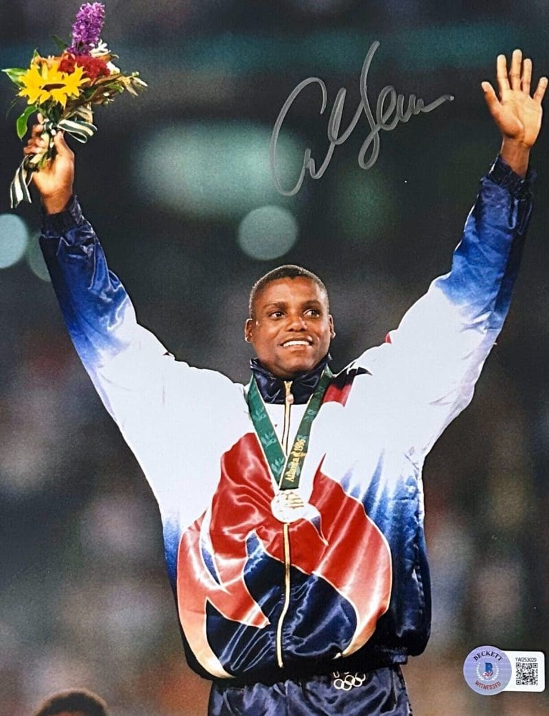 Carl Lewis Signed Autographed 8x10 Photo Beckett #7