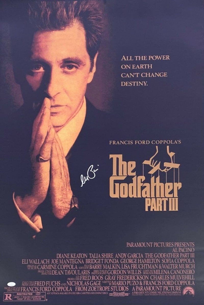 Al Pacino Michael Corleone Signed Autographed Godfather 3 Movie Poster 27x40 JSA