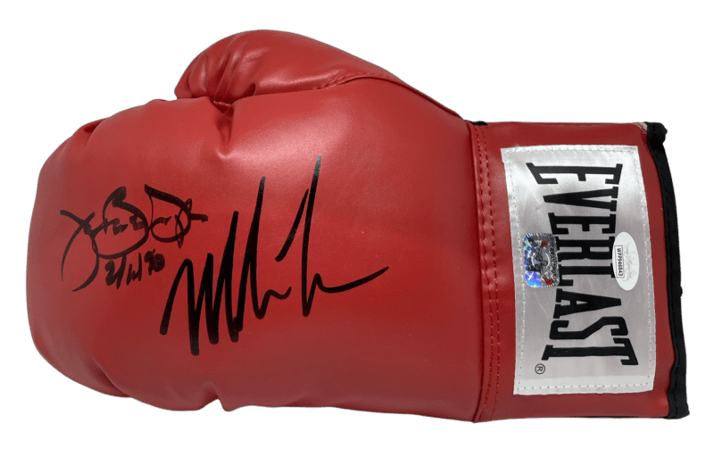 Mike Tyson Buster Douglas Signed Red Everlast Glove JSA & Mike Tyson Hologram L