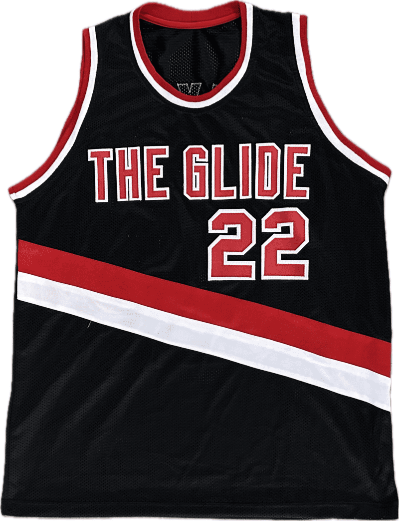 Clyde Drexler Signed Autographed Custom Black/Red Jersey JSA Authentication - Image 3