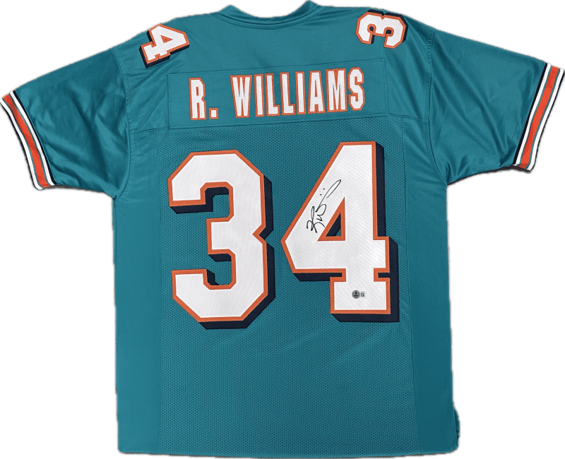 Ricky Williams Signed Autographed Custom Green/White Jersey Beckett Authentic