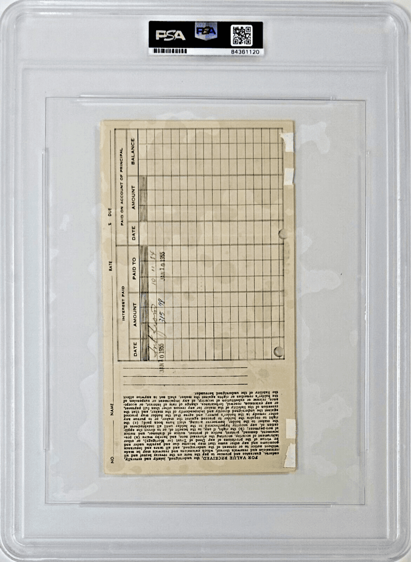 Walt Disney Signed Bank Loan Document Linked To Development of Disneyland PSADNA - Image 2