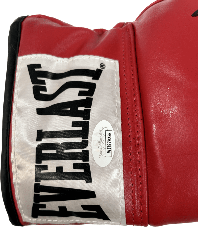Floyd Mayweather Jr. Signed Red Everlast Leather Boxing Glov JSA WIT879256 Right - Image 2
