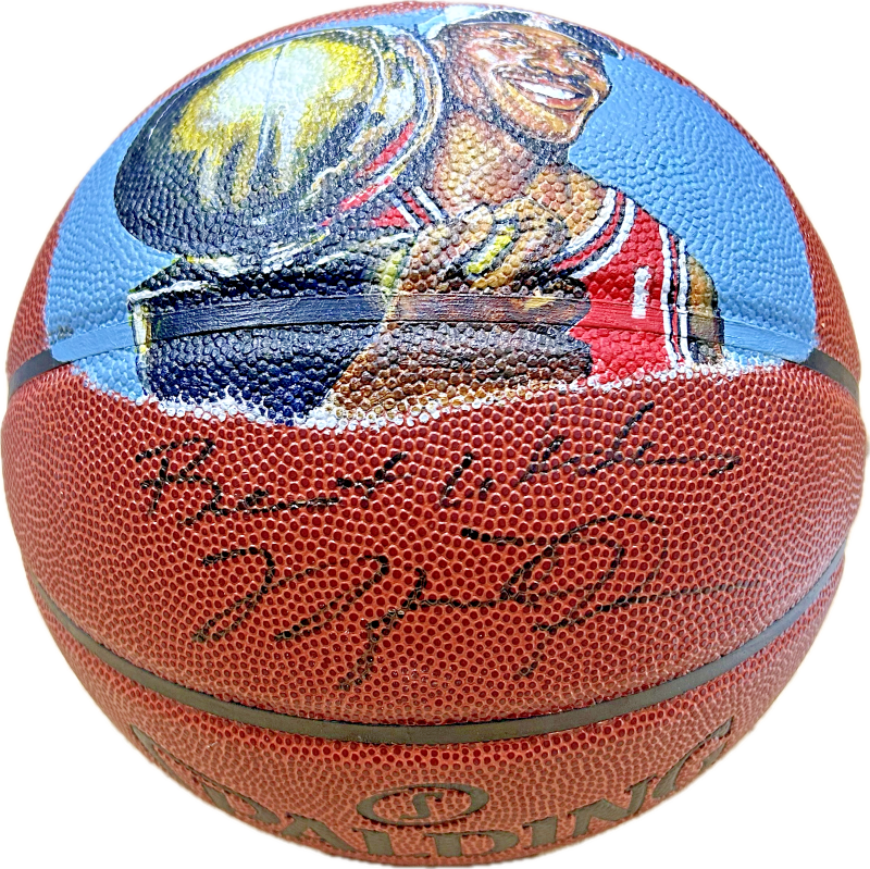 Michael Jordan Signed Hand Painted Spalding Basketball Beckett Letter & GOAT - Image 2