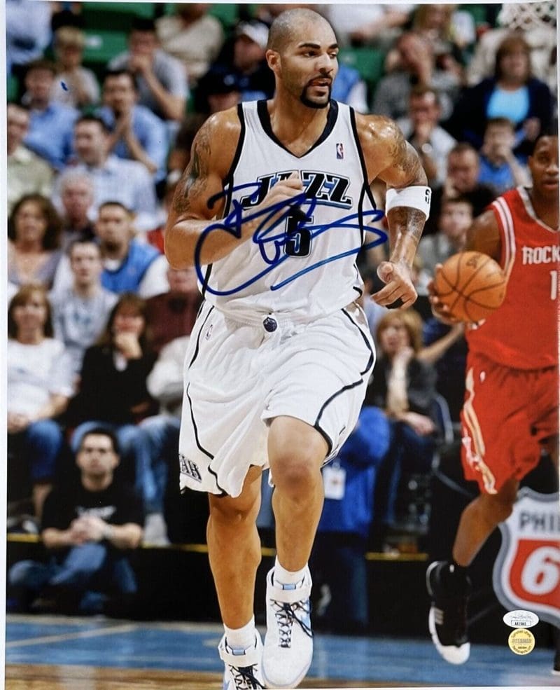 Carlos Boozer Signed Autographed 16x20 Photo JSA Authentication Utah Jazz