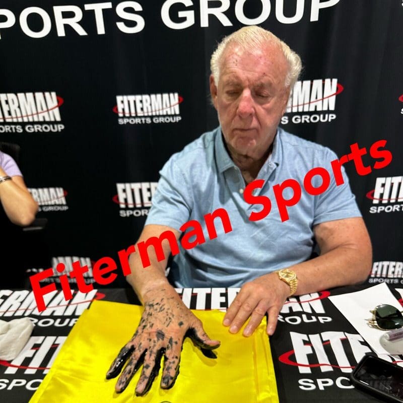 Ric Flair Signed Autographed & Personal Chop Handprint Yellow Robe JSA Authentic - Image 3