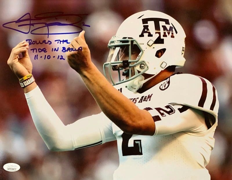 Johnny Manziel Signed Autographed 11x14 Photo JSA Authenticated A&M Rolled Tide