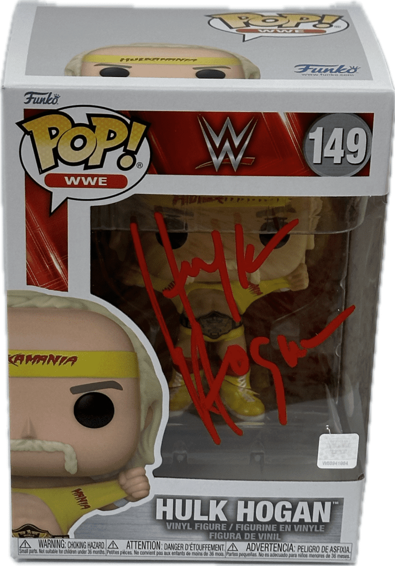 Hulk Hogan Signed Autographed Funko POP 149 JSA Authenticated Red