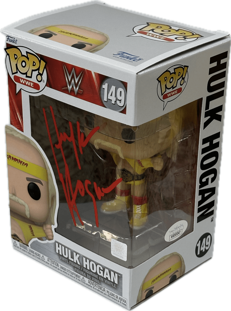Hulk Hogan Signed Autographed Funko POP 149 JSA Authenticated Red - Image 3