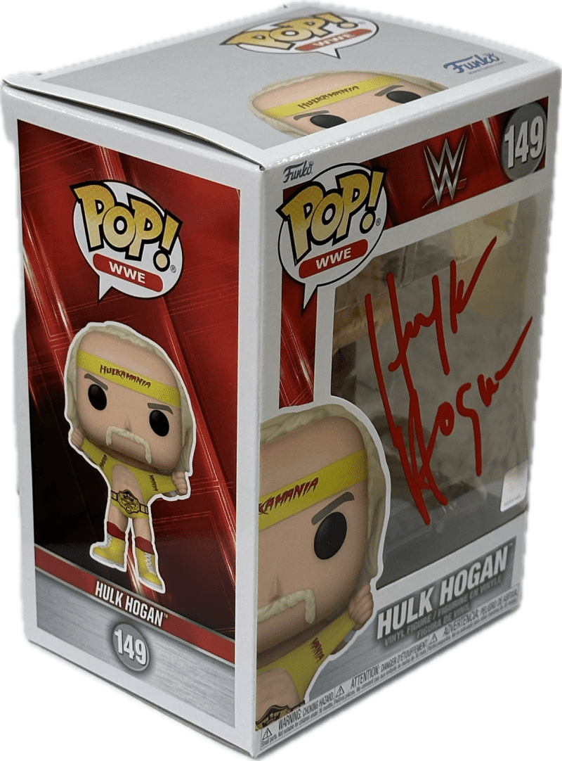 Hulk Hogan Signed Autographed Funko POP 149 JSA Authenticated Red - Image 4