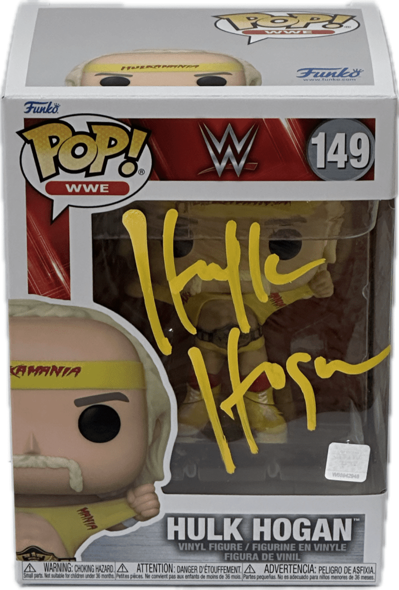 Hulk Hogan Signed Autographed Funko POP 149 JSA Authenticated Yellow