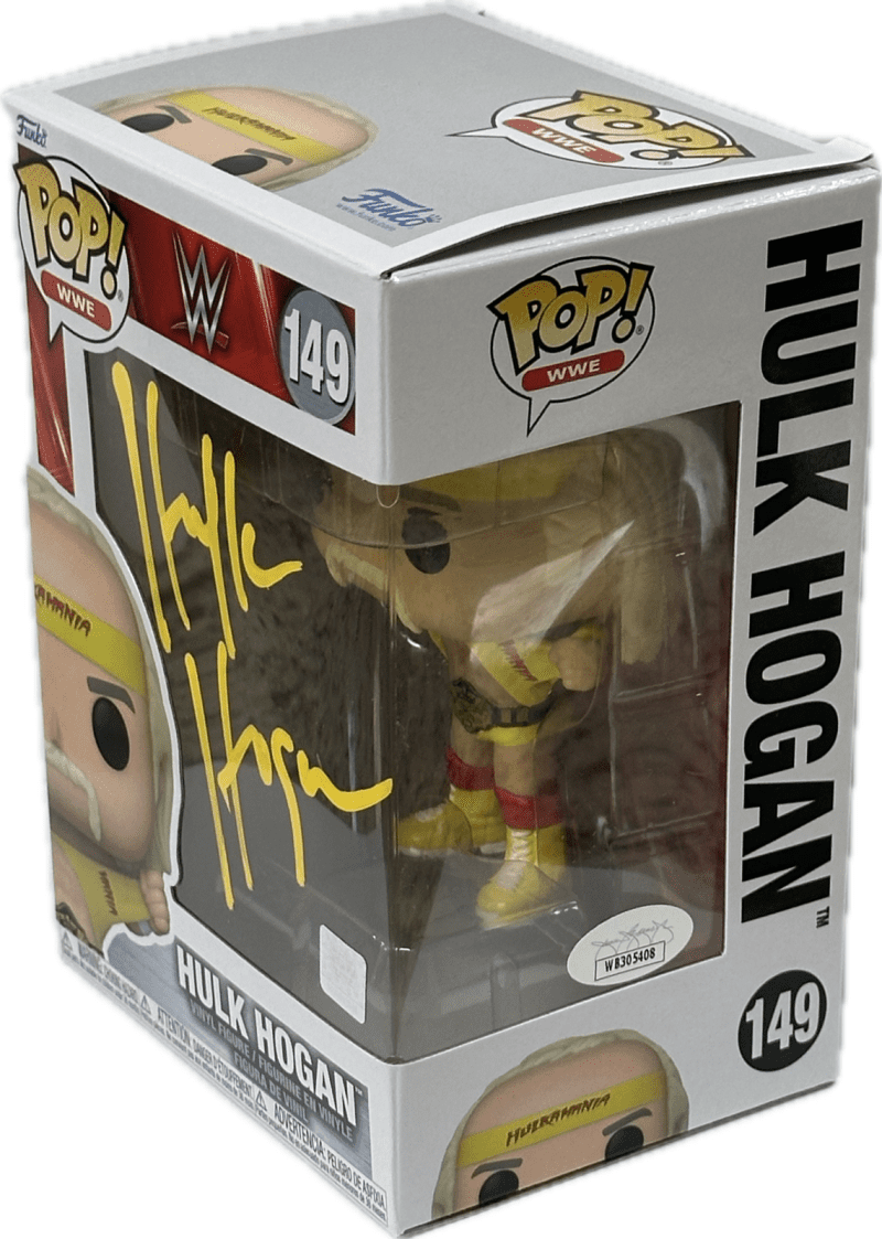 Hulk Hogan Signed Autographed Funko POP 149 JSA Authenticated Yellow - Image 3