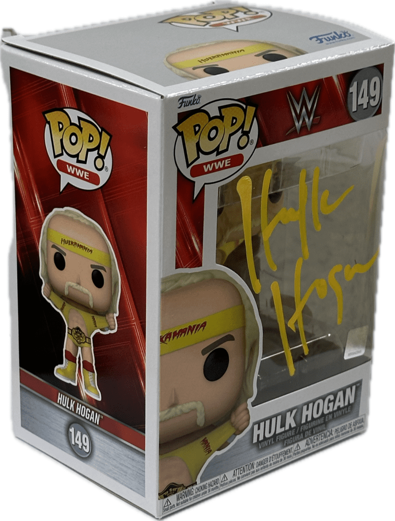 Hulk Hogan Signed Autographed Funko POP 149 JSA Authenticated Yellow - Image 4