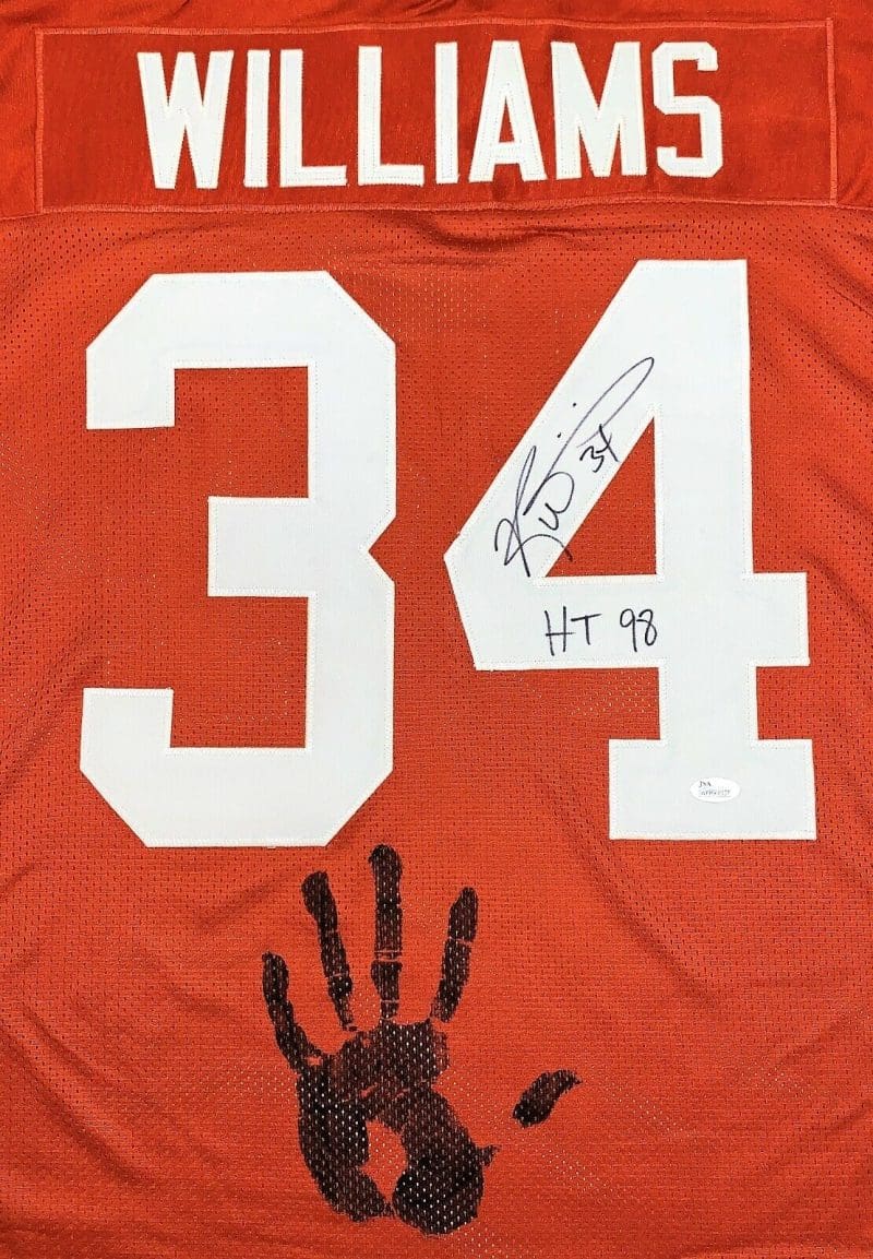 Ricky Williams Handprint Signed Autographed Orange Jersey JSA Authen WPP060337 - Image 2