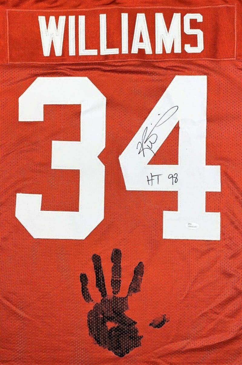 Ricky Williams Handprint Signed Autographed Orange Jersey JSA Authen WPP060334 - Image 2