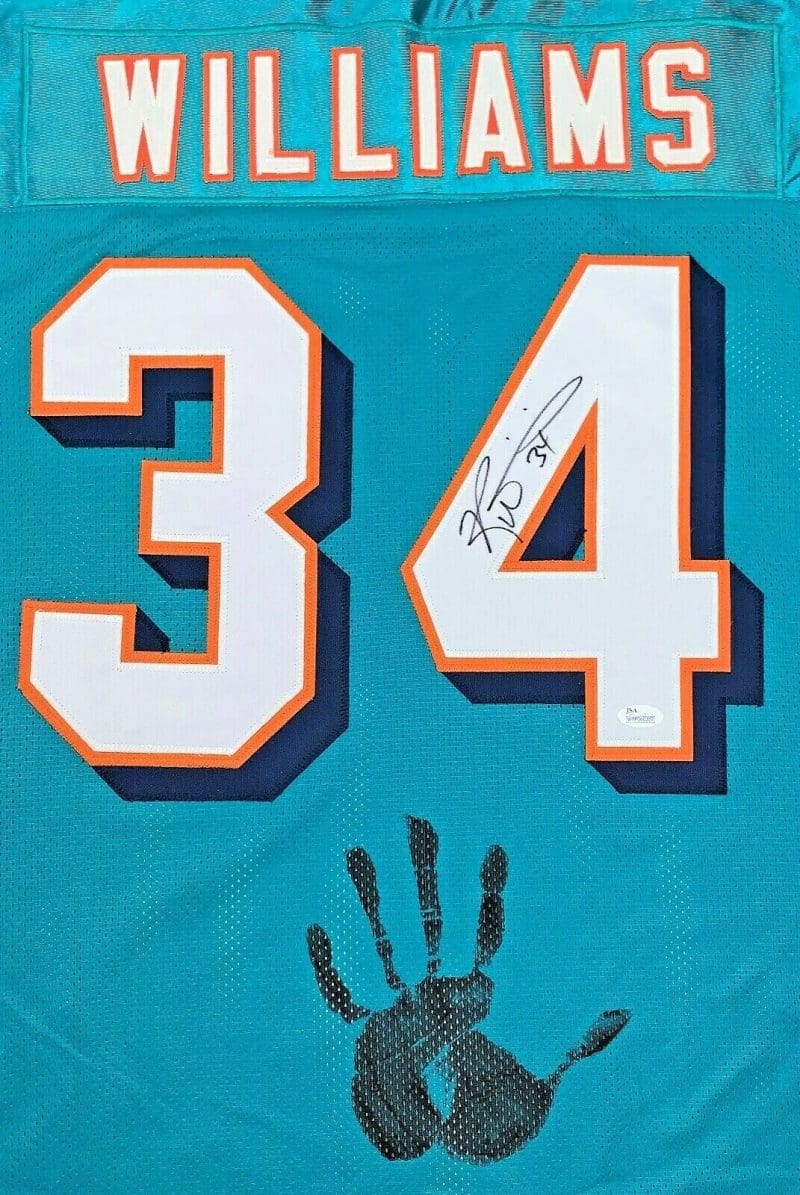 Ricky Williams Hand Print Signed Autographed Green Jersey JSA Authen WPP060357 - Image 3