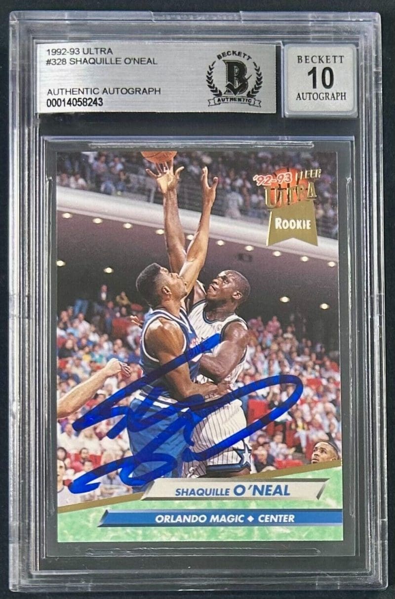Shaquille Shaq O'Neal Signed 92-93 Fleer Ultra Card 328 BAS Auto 10 RC