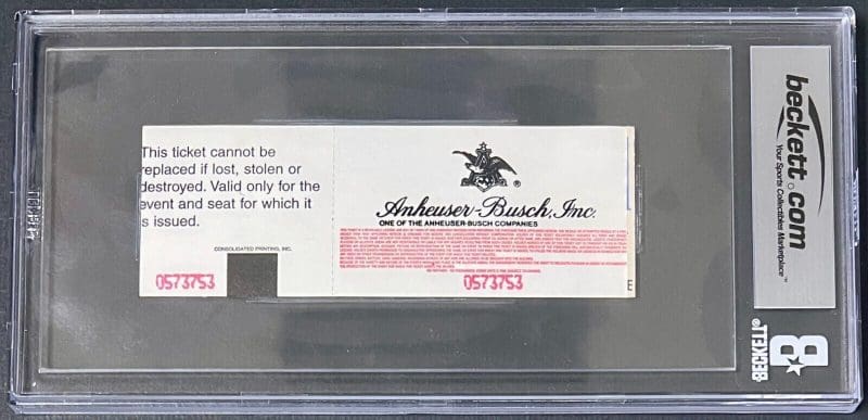 Undertaker Signed WWE WrestleMania XXII Apr. 2, 2006 Ticket Beckett 6 Ex-Mt - Image 2