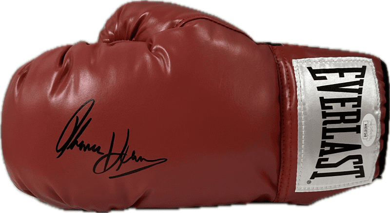 Thomas "Tommy" Hearns Signed Autographed Red Left Hand Boxing Glove JSA Authen