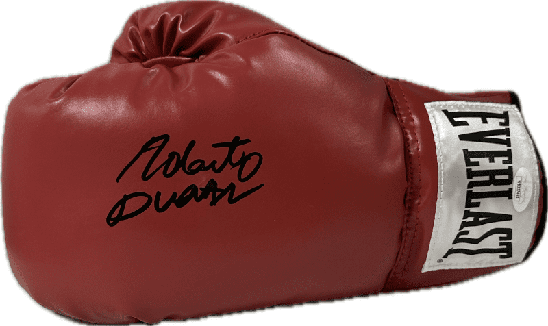 Roberto Duran Signed Autographed Red Left Hand Boxing Glove JSA Authenticated