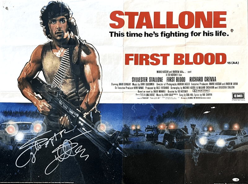 Sylvester Stallone Signed First Blood Original 40x20 Poster JSA WB805055