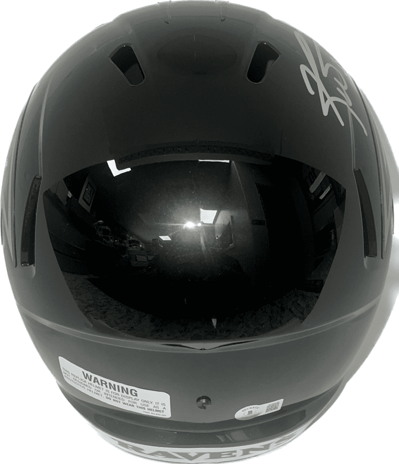 Ricky Williams Signed Baltimore Ravens Full Size Helmet Beckett We Fly High - Image 2