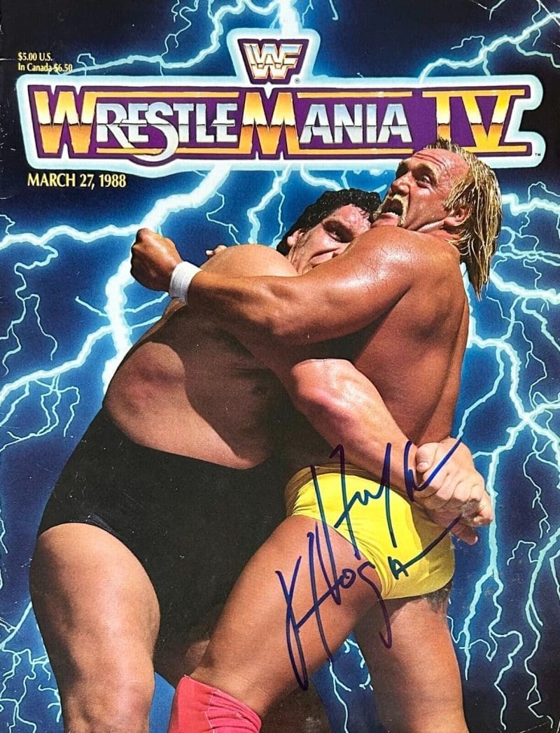 Hulk Hogan Signed Autographed WrestleMania IV Official Program JSA Authen WWF