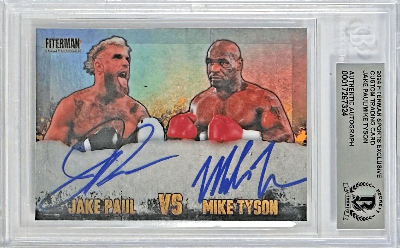 Mike Tyson & Jake Paul Dual Signed Exclusive Limited Trading