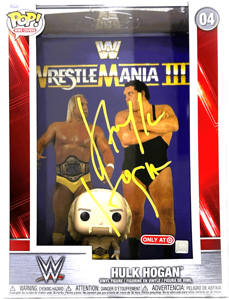 Hulk Hogan Signed WrstleMania III Pop Covers #04 Funko Pop! JSA Authenticated