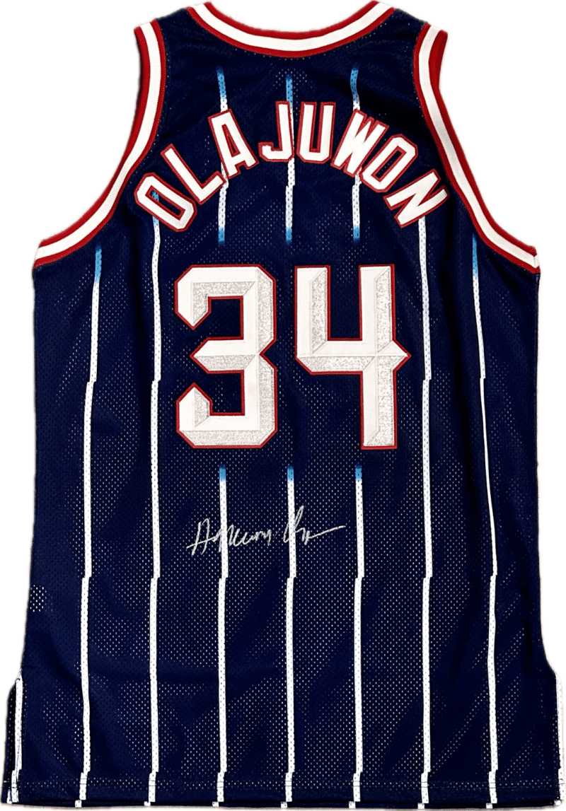 Hakeem Olajuwon Signed 1995-96 Authentic Houston Rockets Pro Cut Jersey Beckett
