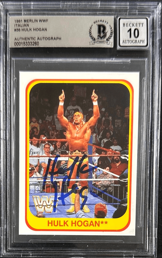 Carte à Collectionner WWF Merlin 1991 - Hulk Hogan #110 - État Moyen (Poor) - Carte Catch