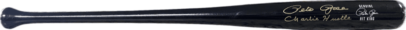 Pete Rose Signed Autographed Black Bat JSA & Pete Rose Hologram Gold CH