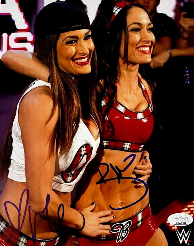 The Bella Twins Brie & Nikki Signed 8x10 Photo JSA Authenticated #5
